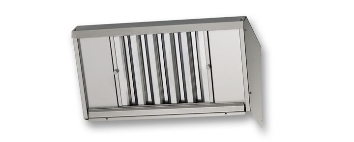Abzugshauben mit Inox-Labirynthfiltern (ohne Motor) mit Rosette 